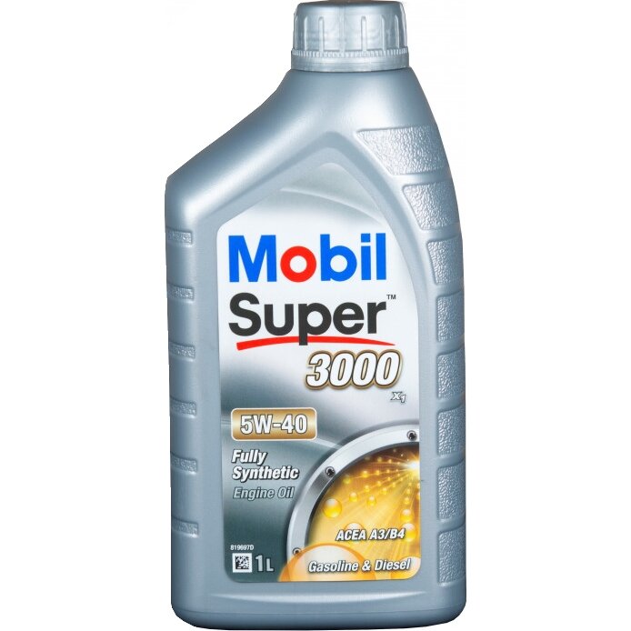 Масло моторное Mobil Super 3000 X1 5w40 синтетическое, SM/SN/CF, ACEA A3/B3/B4, универсальное, 1л, арт. 152567
Масло моторное Mobil Super 3000 X1 5w40 синтетическое, SM/SN/CF, ACEA A3/B3/B4, универсальное, 1л, арт. 152567