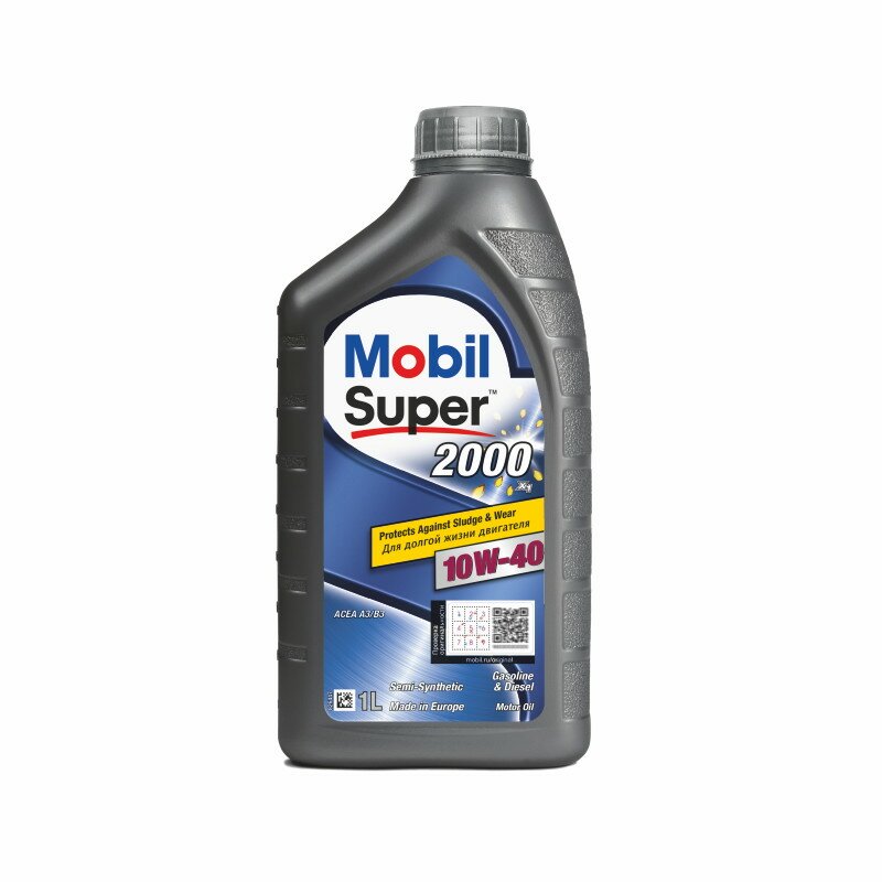 Масло моторное Mobil Super 2000 X1 10w40 полусинтетическое, SL/CF, ACEA A3/B3, универсальное, 1л, арт. 152569
Масло моторное Mobil Super 2000 X1 10w40 полусинтетическое, SL/CF, ACEA A3/B3, универсальное, 1л, арт. 152569