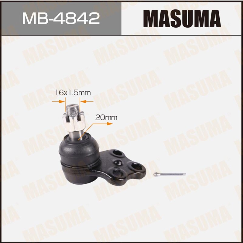 Шаровая опора "Masuma" front low R50
Шаровая опора "Masuma" front low R50
