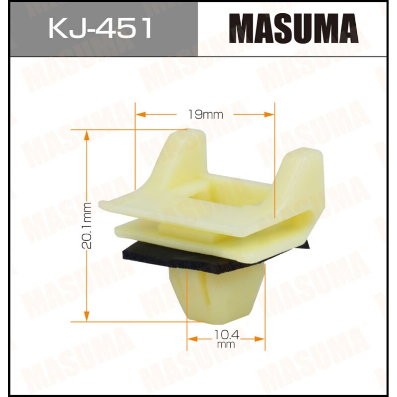 Клипса крепежная MASUMA KJ-451 (OEM 75397-48020
Клипса крепежная MASUMA KJ-451 (OEM 75397-48020