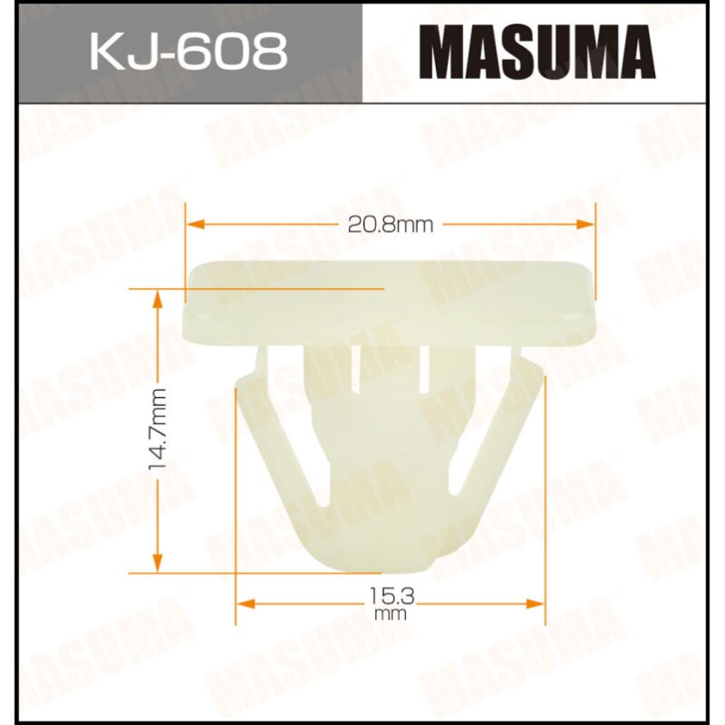 Клипса крепежная MASUMA KJ-608 (OEM 01281-00791)
Клипса крепежная MASUMA KJ-608 (OEM 01281-00791)