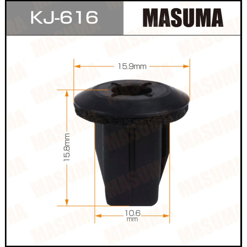 Клипса крепежная MASUMA KJ-616 (OEM 01281-01231)
Клипса крепежная MASUMA KJ-616 (OEM 01281-01231)