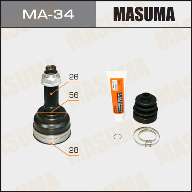 ШРУС MASUMA 28x56x26 MA-34
ШРУС MASUMA 28x56x26 MA-34
