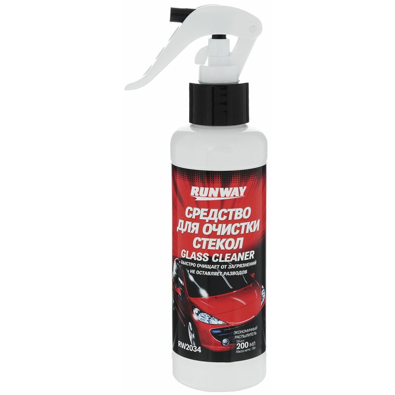 Очиститель стёкол, зеркал и фар Runway Glass Cleaner, от дорожных загрязнений, бутылка с триггером 200мл, арт. RW2034
Очиститель стёкол, зеркал и фар Runway Glass Cleaner, от дорожных загрязнений, бутылка с триггером 200мл, арт. RW2034