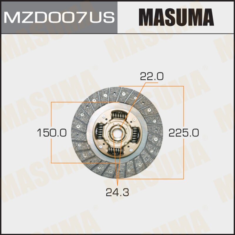 Диск сцепления MASUMA MZD007US
Диск сцепления MASUMA MZD007US