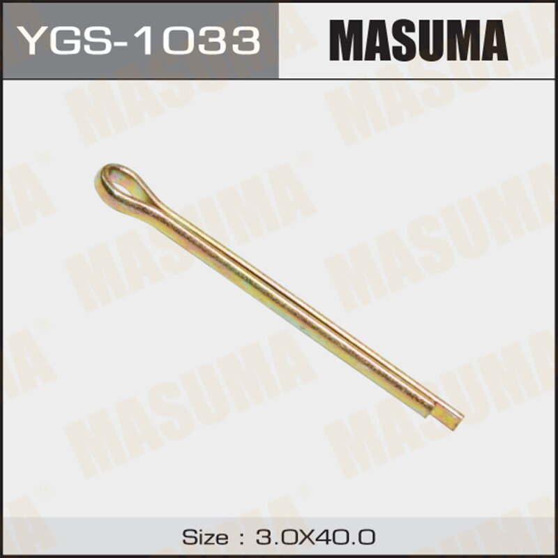 Шплинт MASUMA YGS-1033 3x40mm, 50 шт (стоимость за упаковку 50 шт
Шплинт MASUMA YGS-1033 3x40mm, 50 шт (стоимость за упаковку 50 шт