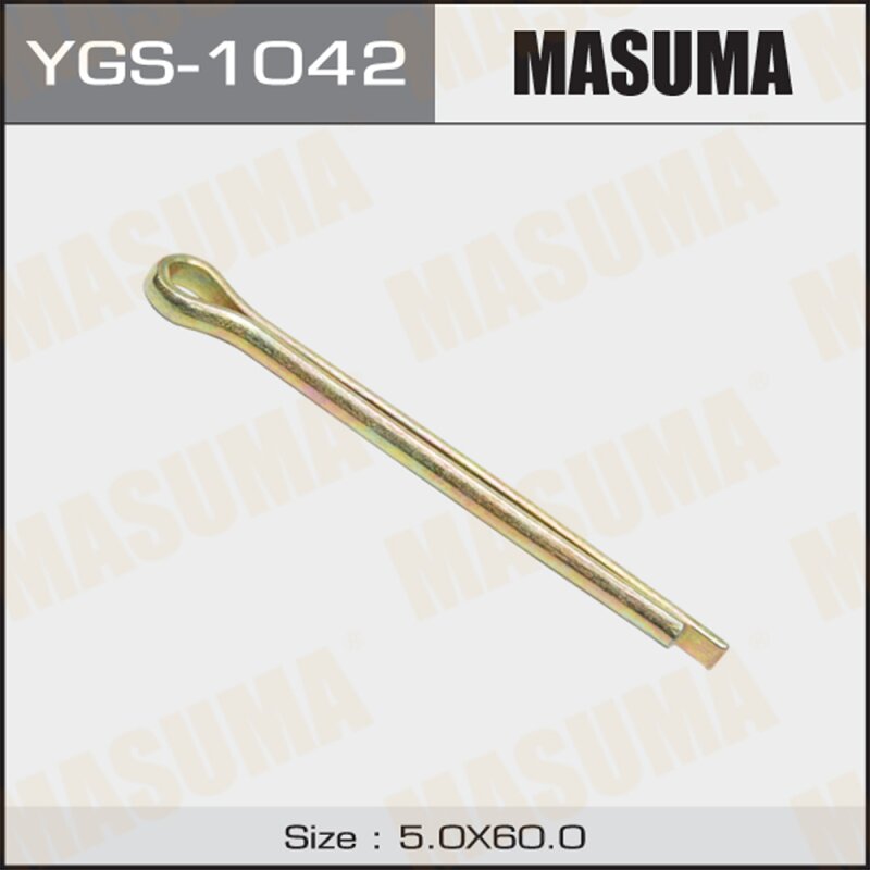 Шплинт MASUMA YGS-1042 5x60mm, 50 шт (стоимость за упаковку 50 шт
Шплинт MASUMA YGS-1042 5x60mm, 50 шт (стоимость за упаковку 50 шт