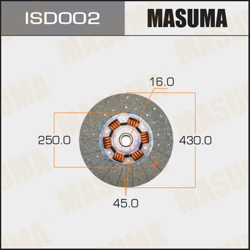 Диск сцепления MASUMA 430*250*16*45.0 (1/5)
Диск сцепления MASUMA 430*250*16*45.0 (1/5)