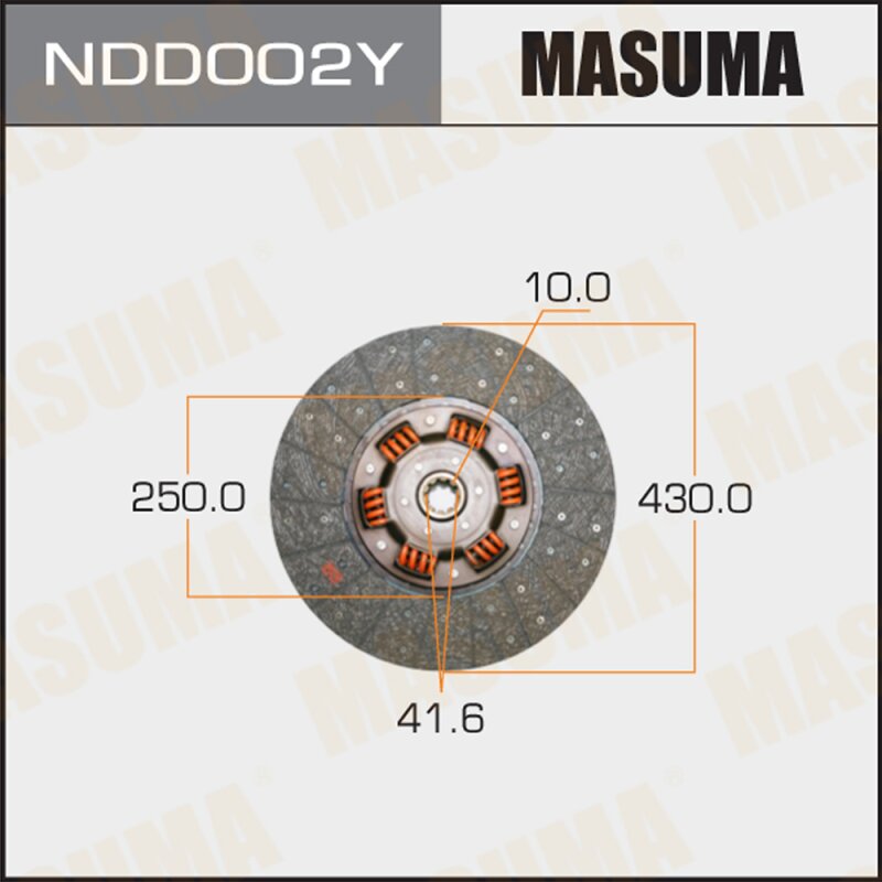Диск сцепления MASUMA 430*250*10*41.6 (1/5
Диск сцепления MASUMA 430*250*10*41.6 (1/5