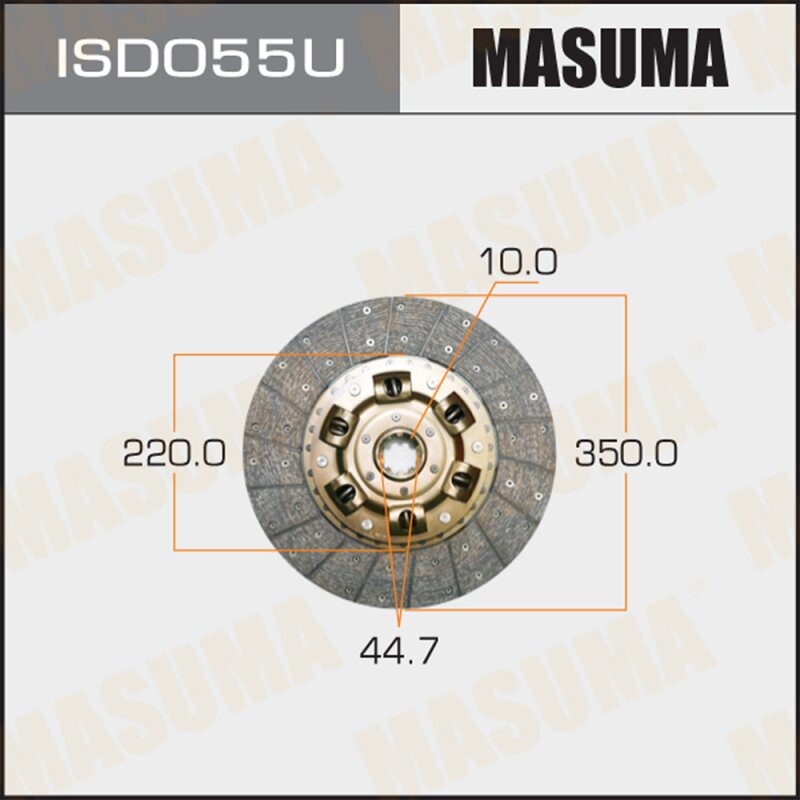 Диск сцепления MASUMA 350*220*10*44.7 (1/5)
Диск сцепления MASUMA 350*220*10*44.7 (1/5)
