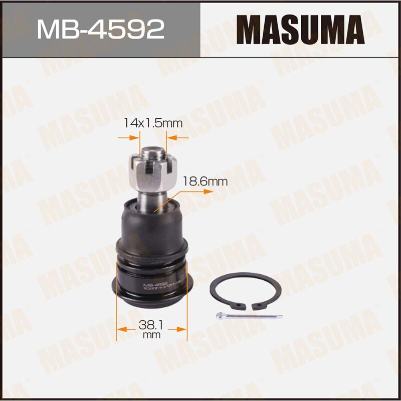 Шаровая опора "Masuma" front low NISSAN B12#,P10#,N13#,HNB12, FNB12, B14#, B15
Шаровая опора "Masuma" front low NISSAN B12#,P10#,N13#,HNB12, FNB12, B14#, B15