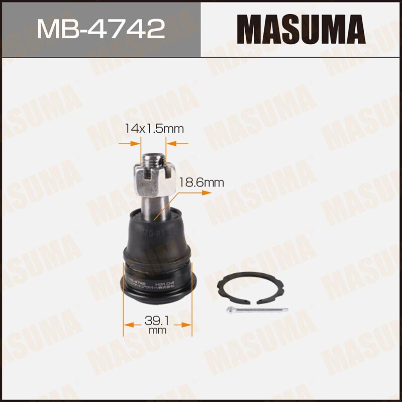 Шаровая опора "Masuma" front low NISSAN VFY10,200SX,B13#
Шаровая опора "Masuma" front low NISSAN VFY10,200SX,B13#