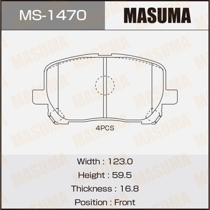 Колодки тормозные Masuma дисковые, арт. MS-1470
Колодки тормозные Masuma дисковые, арт. MS-1470