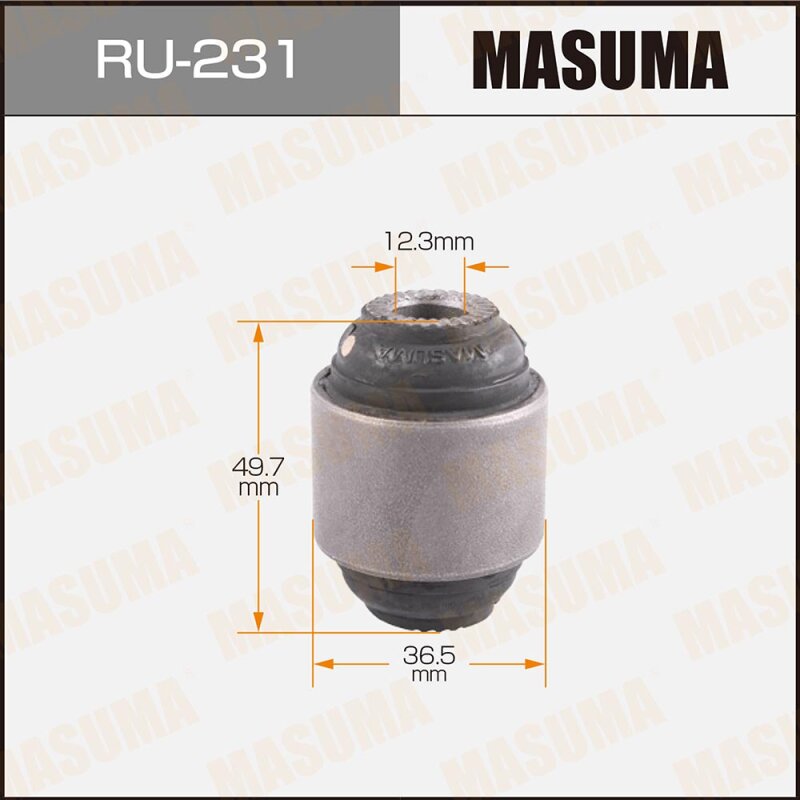 Сайлентблок "Masuma" Carina, Corona /##T16#, ##T17#/, Camry,Vista /##V2#/ rear
Сайлентблок "Masuma" Carina, Corona /##T16#, ##T17#/, Camry,Vista /##V2#/ rear