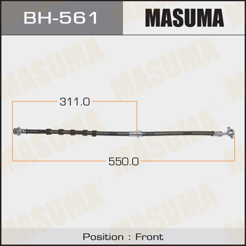 Шланг тормозной "Masuma" N- /front/ Bassara, R'nessa, Presage
Шланг тормозной "Masuma" N- /front/ Bassara, R'nessa, Presage