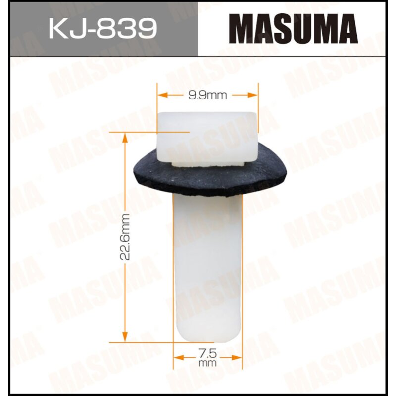 Клипса крепежная MASUMA KJ-839 (OEM MQ900354)
Клипса крепежная MASUMA KJ-839 (OEM MQ900354)