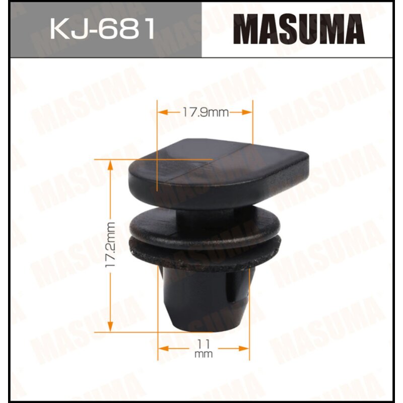 Клипса крепежная MASUMA KJ-681 (OEM 628284P000, 62828-4P000)
Клипса крепежная MASUMA KJ-681 (OEM 628284P000, 62828-4P000)