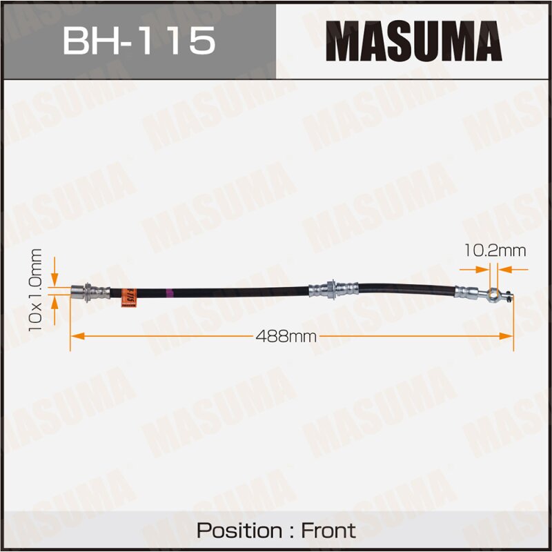 Шланг тормозной "Masuma" T- /front/ Corolla #E9#
Шланг тормозной "Masuma" T- /front/ Corolla #E9#
