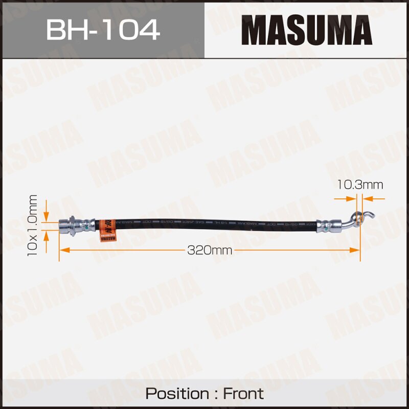 Шланг тормозной "Masuma" T- /front/ Mark II GX105,115, Crown JZS153,157, 173, 179
Шланг тормозной "Masuma" T- /front/ Mark II GX105,115, Crown JZS153,157, 173, 179