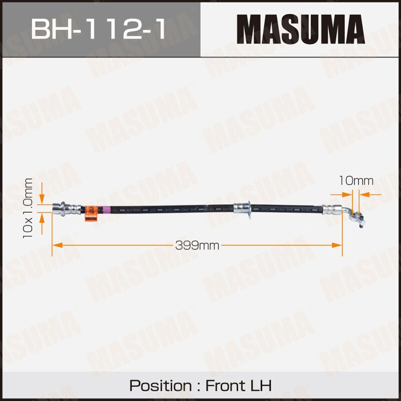 Шланг тормозной MASUMA T- /front/ Land Cruiser ##J10# LH
Шланг тормозной MASUMA T- /front/ Land Cruiser ##J10# LH