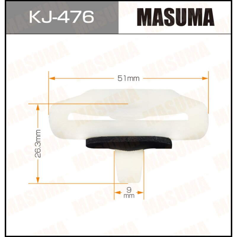 Клипса крепежная MASUMA KJ-476 (OEM 90904-67012
Клипса крепежная MASUMA KJ-476 (OEM 90904-67012