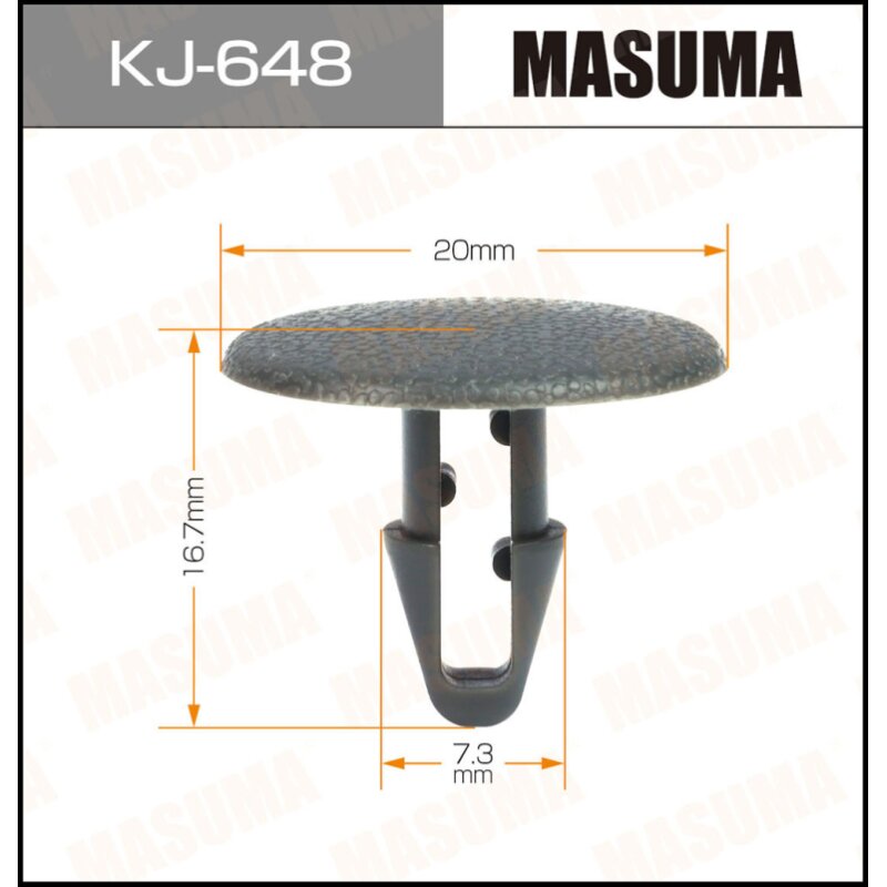 Клипса крепежная MASUMA KJ-648 (OEM 73998-71T00
Клипса крепежная MASUMA KJ-648 (OEM 73998-71T00