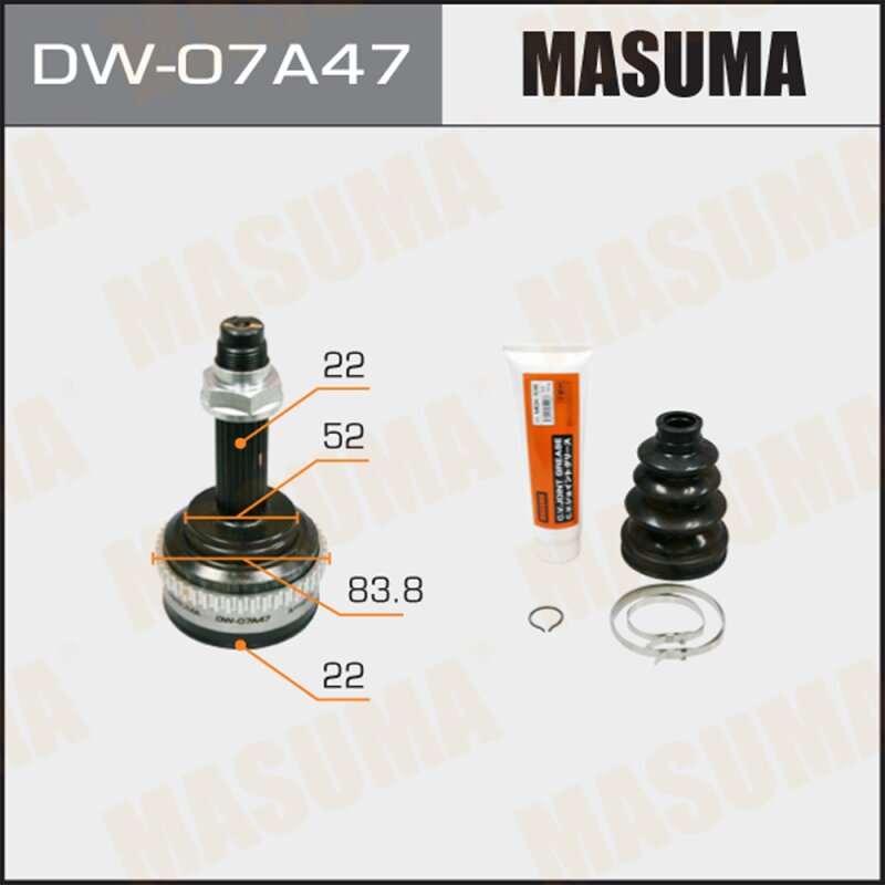 ШРУС MASUMA 22x52x22 (1/6)
ШРУС MASUMA 22x52x22 (1/6)