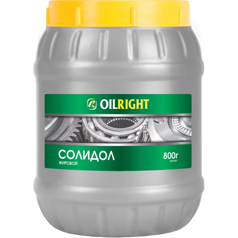 Смазка пластичная OilRight Солидол, эксплуатационно-консервационная, многоцелевая, водостойкая, банка 800г
Смазка пластичная OilRight Солидол, эксплуатационно-консервационная, многоцелевая, водостойкая, банка 800г