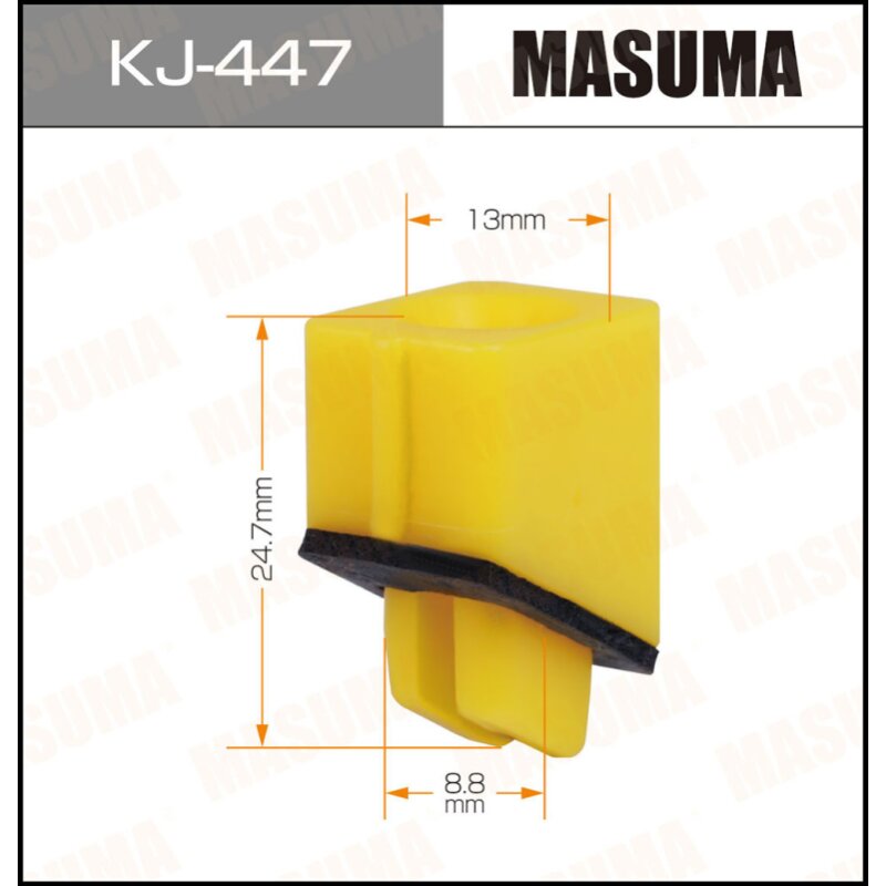 Клипса крепежная MASUMA KJ-447 (OEM 90189-06127, 90901-89021)
Клипса крепежная MASUMA KJ-447 (OEM 90189-06127, 90901-89021)
