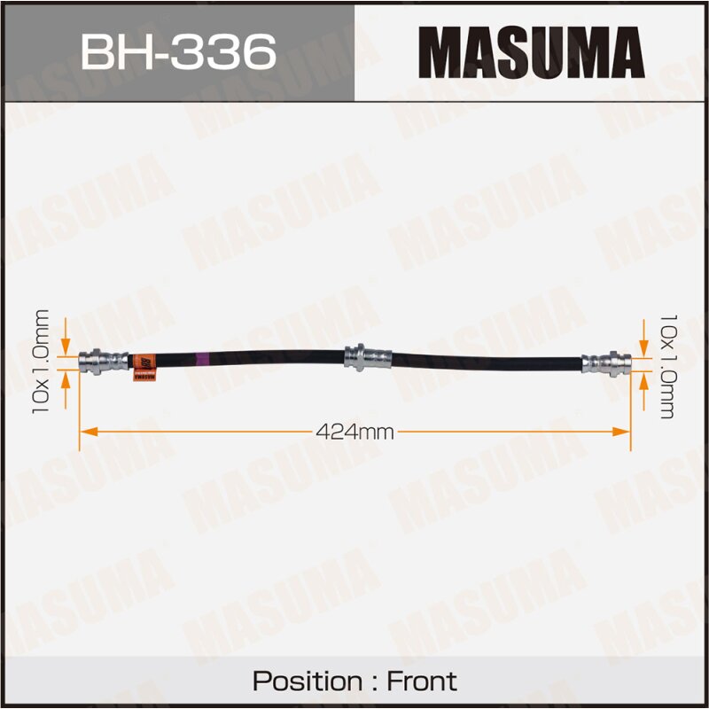 Шланг тормозной "Masuma" MMC- /front/ Pajero V2#V,W, V4#W, Chalendger K94,96,97W,WG
Шланг тормозной "Masuma" MMC- /front/ Pajero V2#V,W, V4#W, Chalendger K94,96,97W,WG