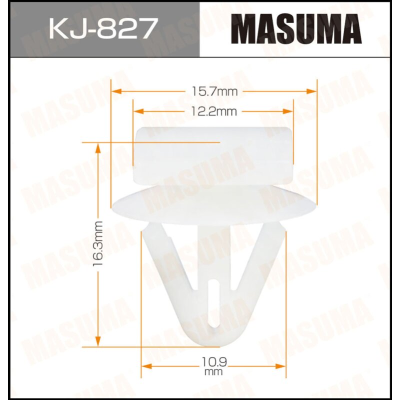 Клипса крепежная MASUMA KJ-827 (OEM 90044-68301, MB132135
Клипса крепежная MASUMA KJ-827 (OEM 90044-68301, MB132135