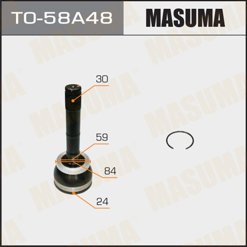 ШРУС MASUMA 24x59x30х48 (1/6) пыльник не требуется
ШРУС MASUMA 24x59x30х48 (1/6) пыльник не требуется