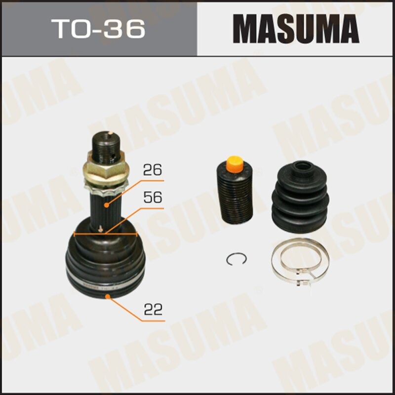 ШРУС MASUMA 22x56x26 (1/6
ШРУС MASUMA 22x56x26 (1/6