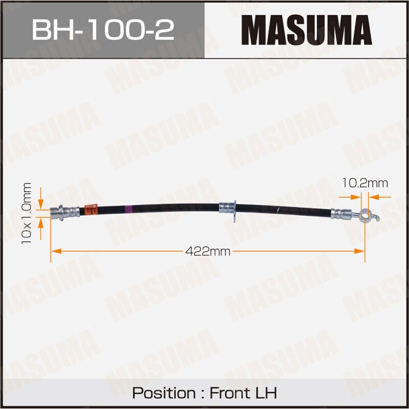 Шланг тормозной "Masuma" T- /front/ LiteAce, TownAce CR5#, SR50 LH
Шланг тормозной "Masuma" T- /front/ LiteAce, TownAce CR5#, SR50 LH