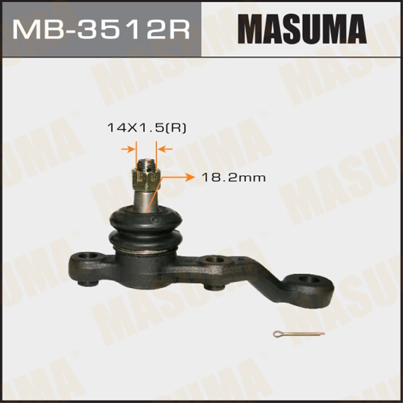 Шаровая опора "Masuma" front low ##X9#, ##X10# RH
Шаровая опора "Masuma" front low ##X9#, ##X10# RH