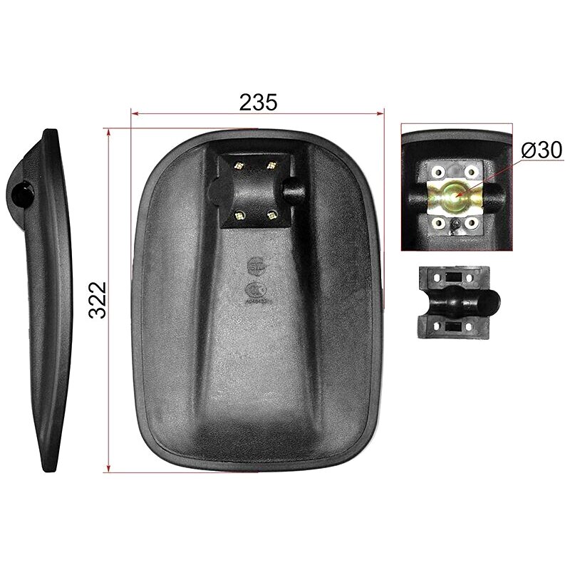 Зеркало а/м боковое "SL" 325*238 комплект
Зеркало а/м боковое "SL" 325*238 комплект