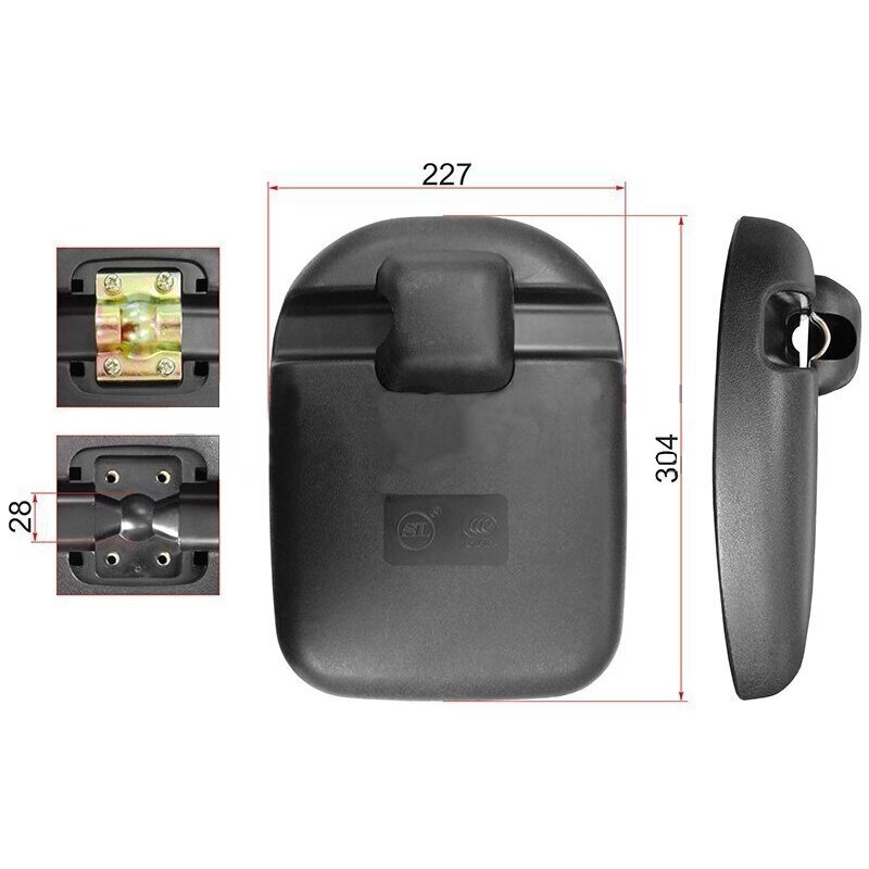 Зеркало а/м боковое "SL" 300*162
Зеркало а/м боковое "SL" 300*162