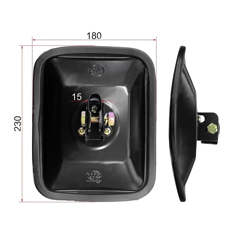 Зеркало а/м боковое "SL" 230*180 /крепл.Хомут
Зеркало а/м боковое "SL" 230*180 /крепл.Хомут