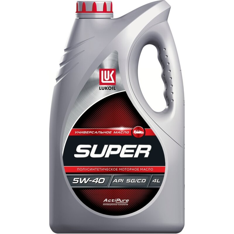Масло моторное Лукойл Супер 5w40 полусинтетическое, SG/CD, универсальное, 4л, арт. 32321
Масло моторное Лукойл Супер 5w40 полусинтетическое, SG/CD, универсальное, 4л, арт. 32321
