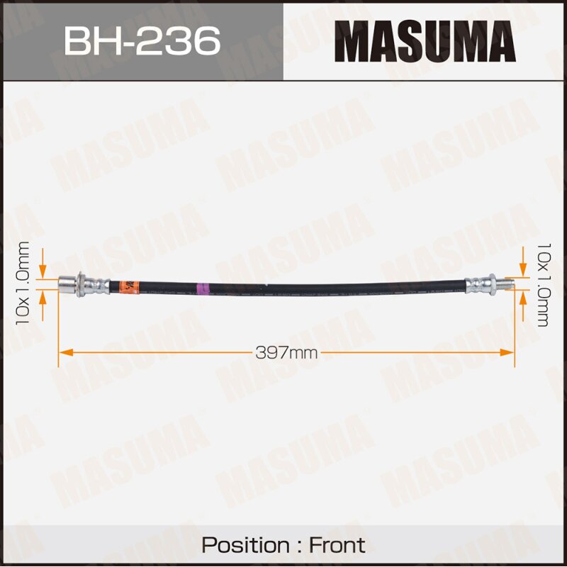 Шланг тормозной "Masuma" T- /front/ Land Cruiser ##J8# Central
Шланг тормозной "Masuma" T- /front/ Land Cruiser ##J8# Central