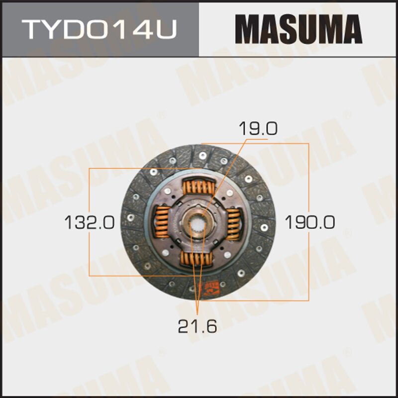 Диск сцепления "Masuma" 190*132*19*21.6
Диск сцепления "Masuma" 190*132*19*21.6