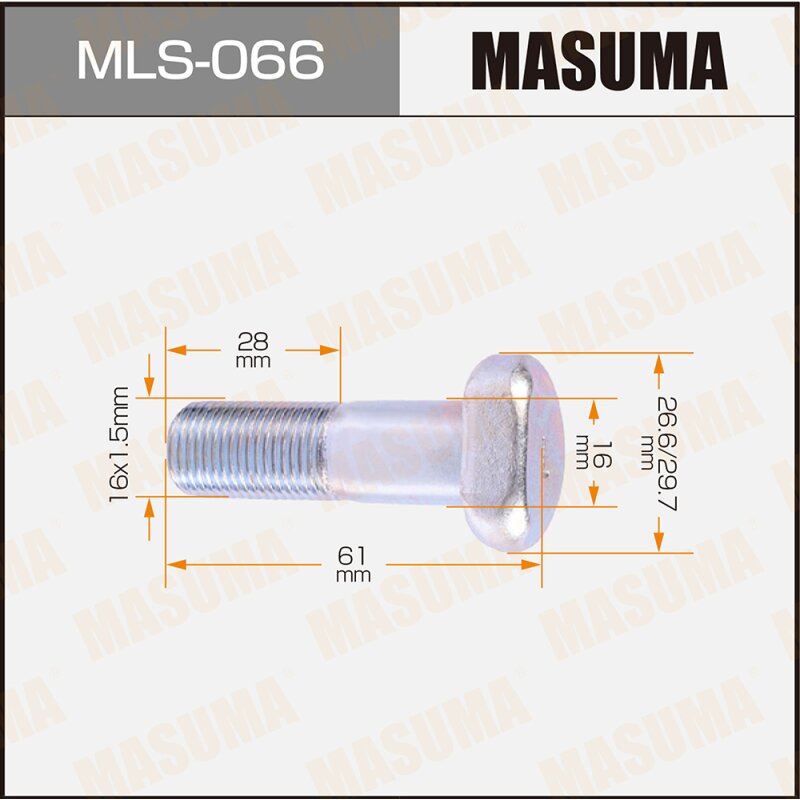 Шпилька для грузовика "Masuma" OEM_90942-02025 Toyota
Шпилька для грузовика "Masuma" OEM_90942-02025 Toyota