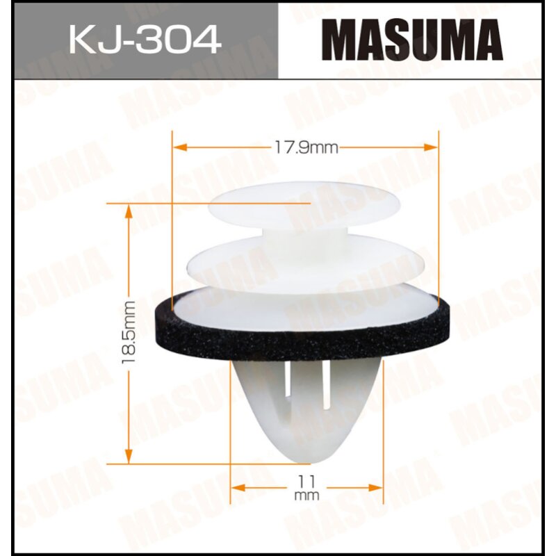 Клипса крепежная MASUMA KJ-304 (OEM 67771-89104
Клипса крепежная MASUMA KJ-304 (OEM 67771-89104