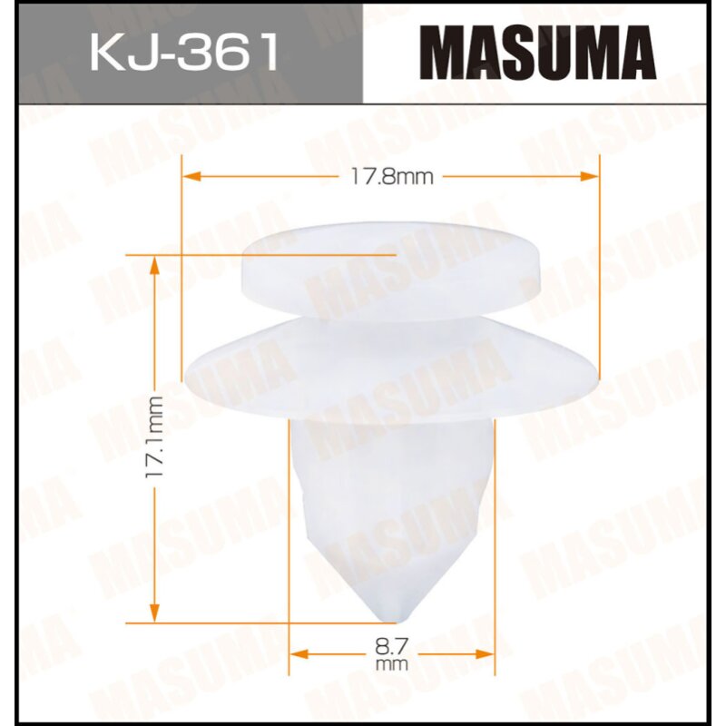 Клипса крепежная MASUMA KJ-361 (OEM 90467-10162)
Клипса крепежная MASUMA KJ-361 (OEM 90467-10162)
