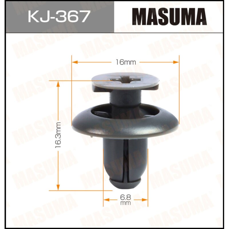 Клипса крепежная MASUMA KJ-367 (OEM 90467-07152-B1
Клипса крепежная MASUMA KJ-367 (OEM 90467-07152-B1