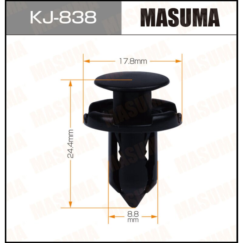 Клипса крепежная MASUMA KJ-838 (OEM MR200300
Клипса крепежная MASUMA KJ-838 (OEM MR200300