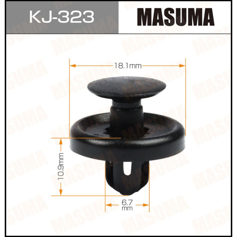 Клипса крепежная MASUMA KJ-323 (OEM 90467-10183
Клипса крепежная MASUMA KJ-323 (OEM 90467-10183