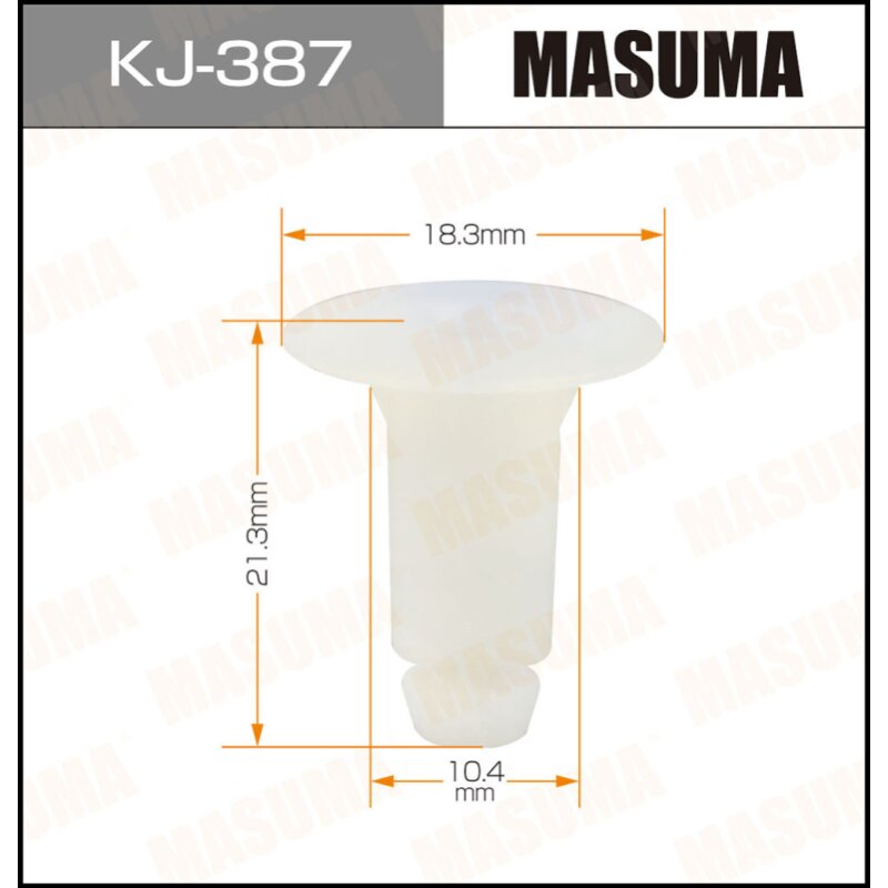 Клипса крепежная MASUMA KJ-387 (OEM 90189-06003
Клипса крепежная MASUMA KJ-387 (OEM 90189-06003