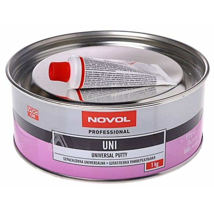 Шпатлевка Novol Professional Universal Putty универсальная, (+отвердитель Betox-50PC), банка 975г + туба 25г, арт. 1103
Шпатлевка Novol Professional Universal Putty универсальная, (+отвердитель Betox-50PC), банка 975г + туба 25г, арт. 1103