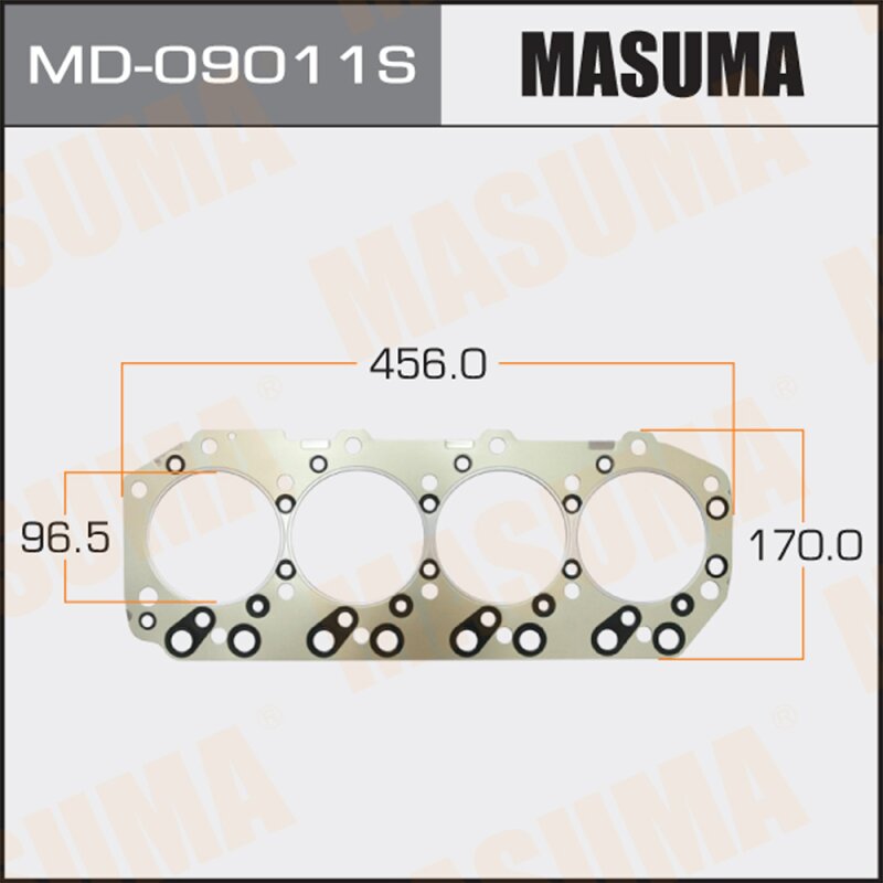 Прокладка головки блока цилиндров Masuma 4JG2 (1/10)